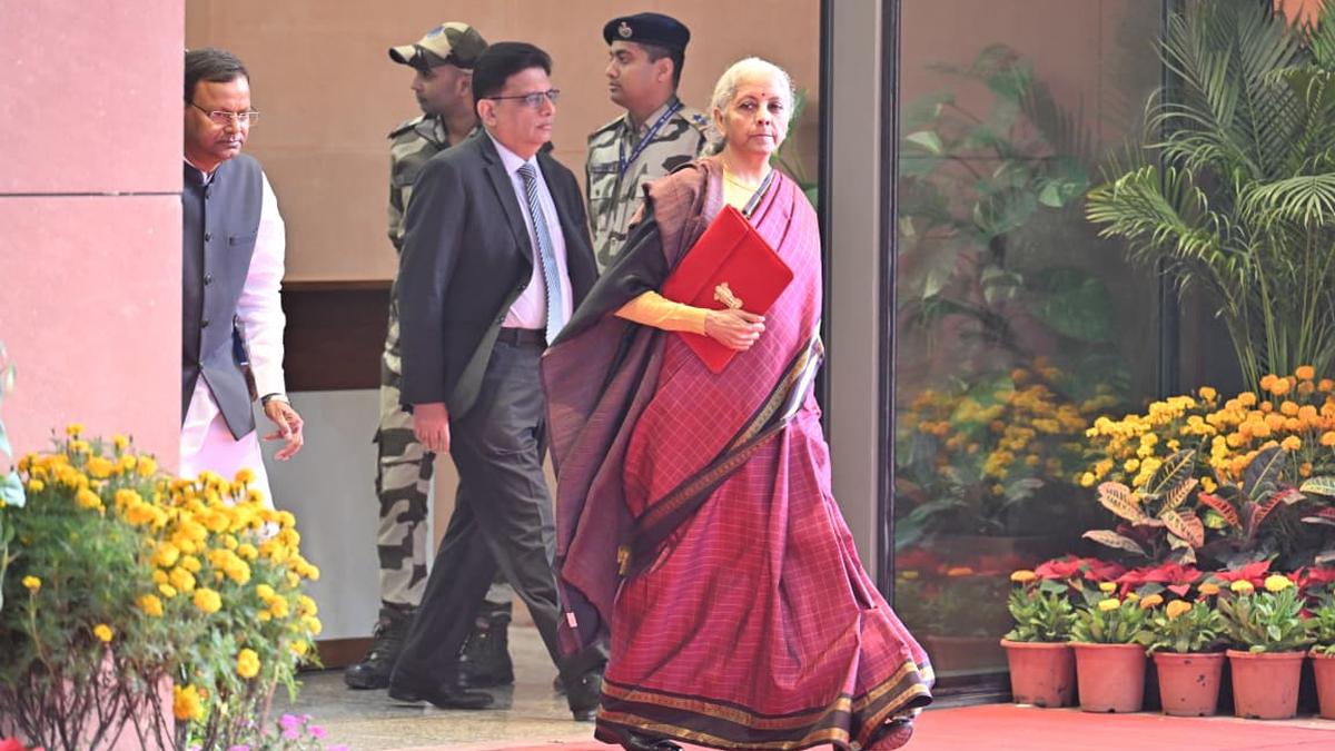 Budget 2026: Nirmala Sitharaman opts for a traditional Kanjeevaram saree from Tamil Nadu